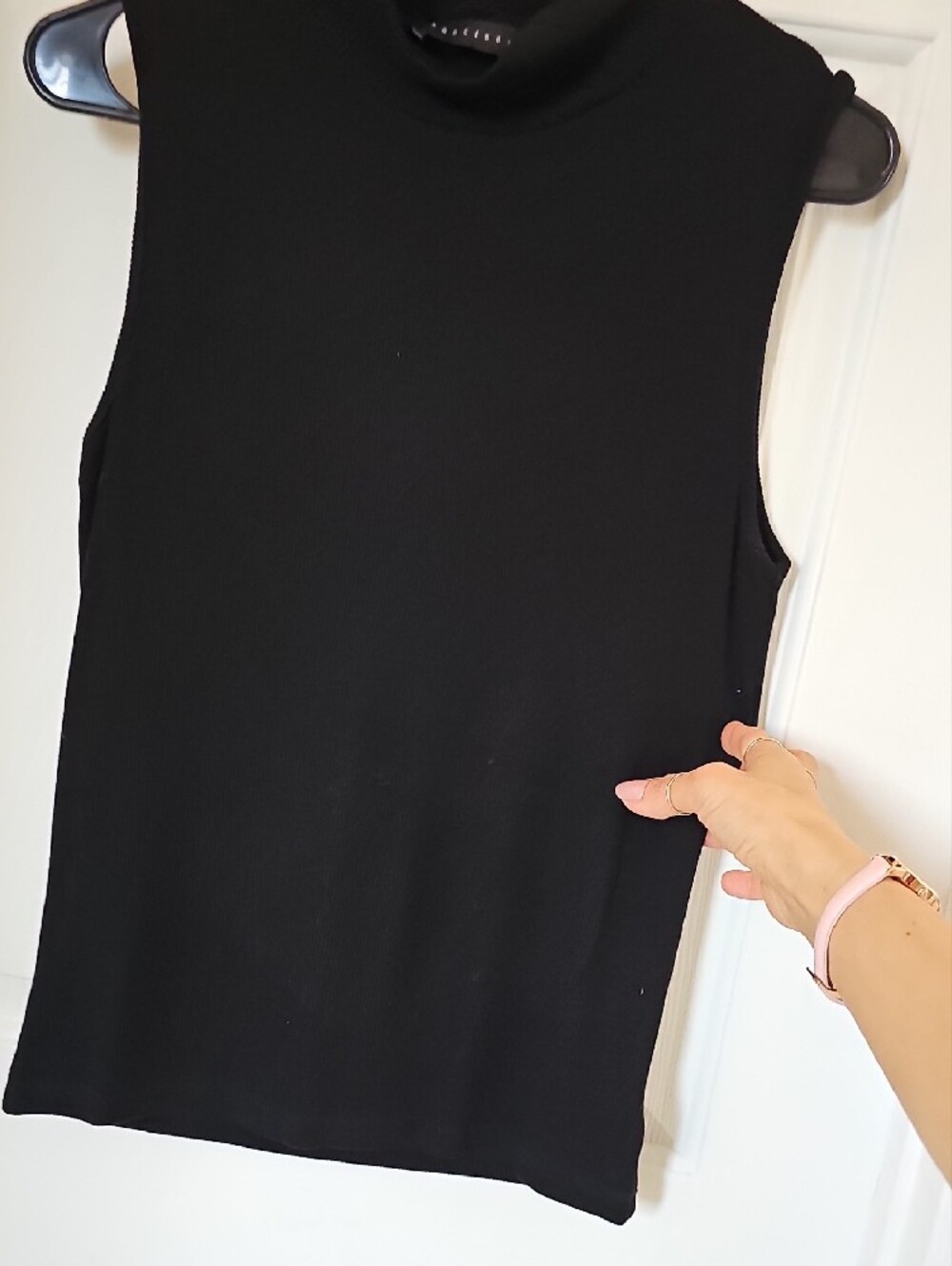 Sanctuary Sleeveless Black Mock Neck Tank - Picture 3 of 3